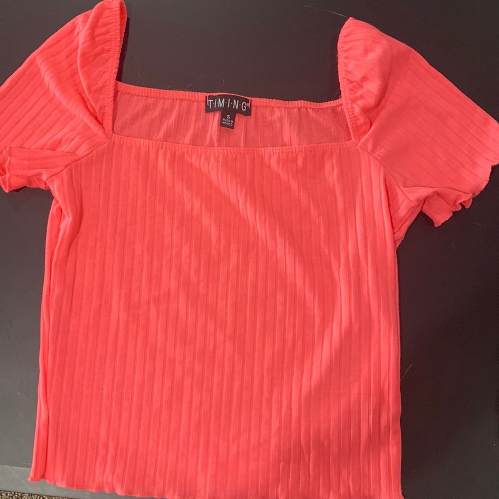 Hot pink orangish top
